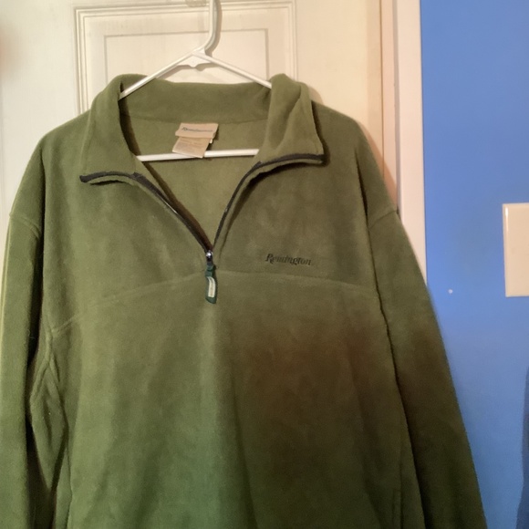 Men’s Remington Clothing Olive Green Fleece 1/4 Zip Sweater Size L - Picture 8 of 16